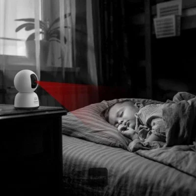 كاميرا أمنية داخلية ذكيه بدقه عاليه من باسيوس بي 1 لايت – دقة 2 كيه – أبيض